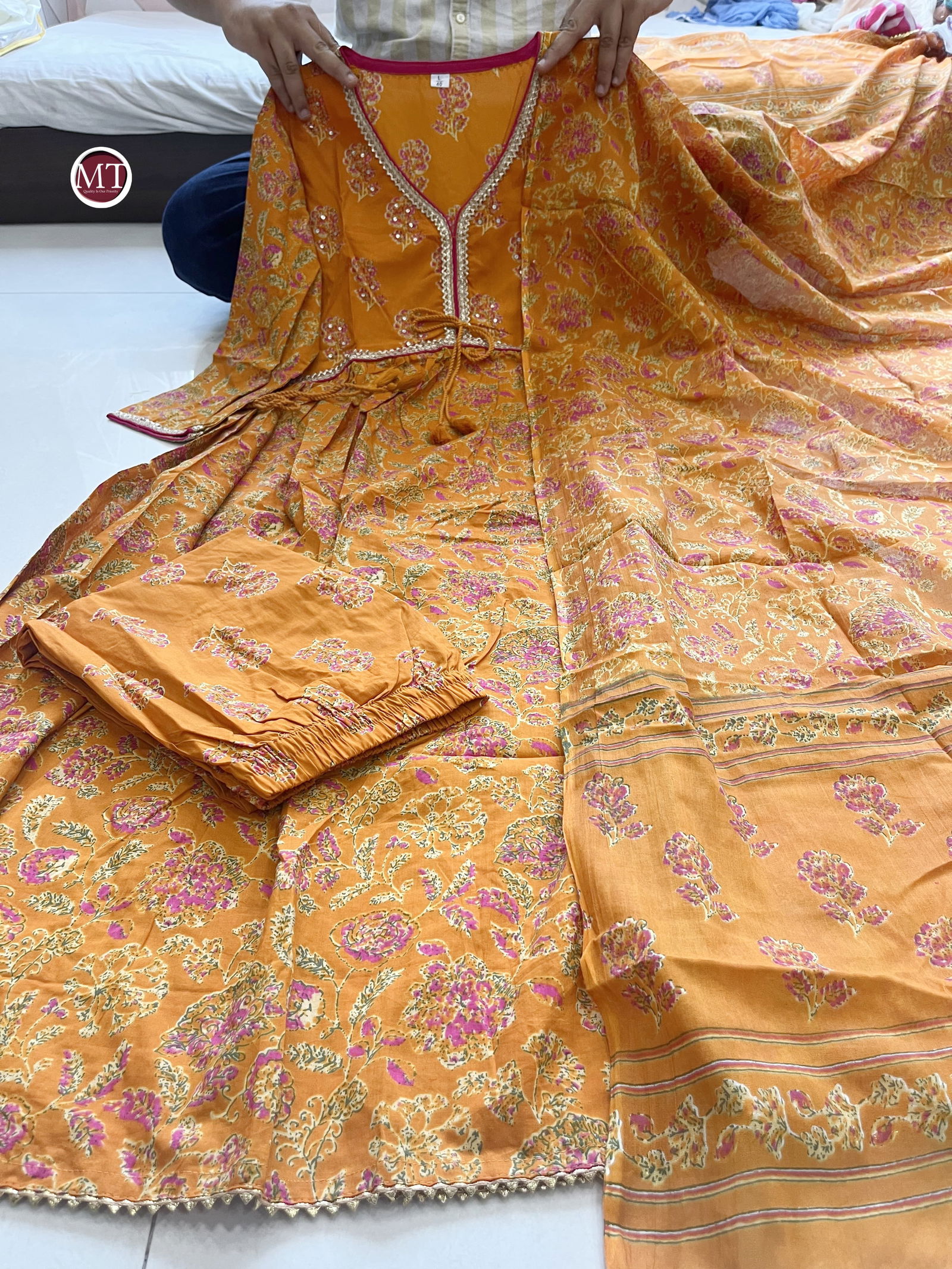 MT Maharani Alia Cut Cotton Kurti With Bottom Dupatta Wholesale Shop In Surat
